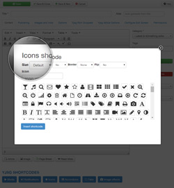 Icons shortcodes